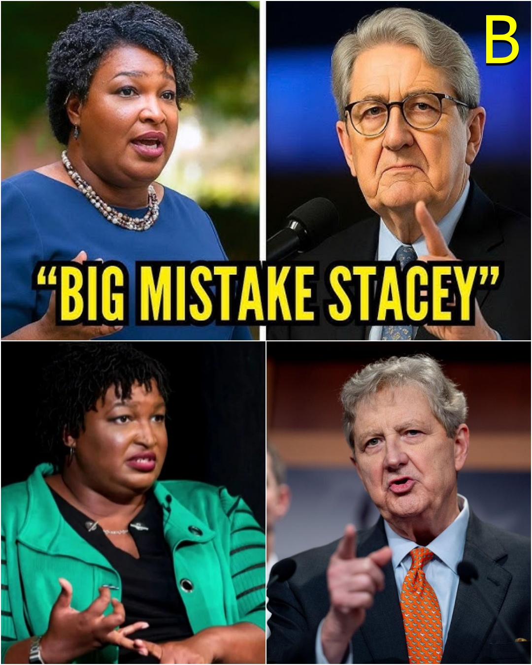 “What did you just say?” – Senator John Kennedy erupts over Stacey Abrams’ divisive remarks, then a shocking ‘hot mic’ moment rocks Congress