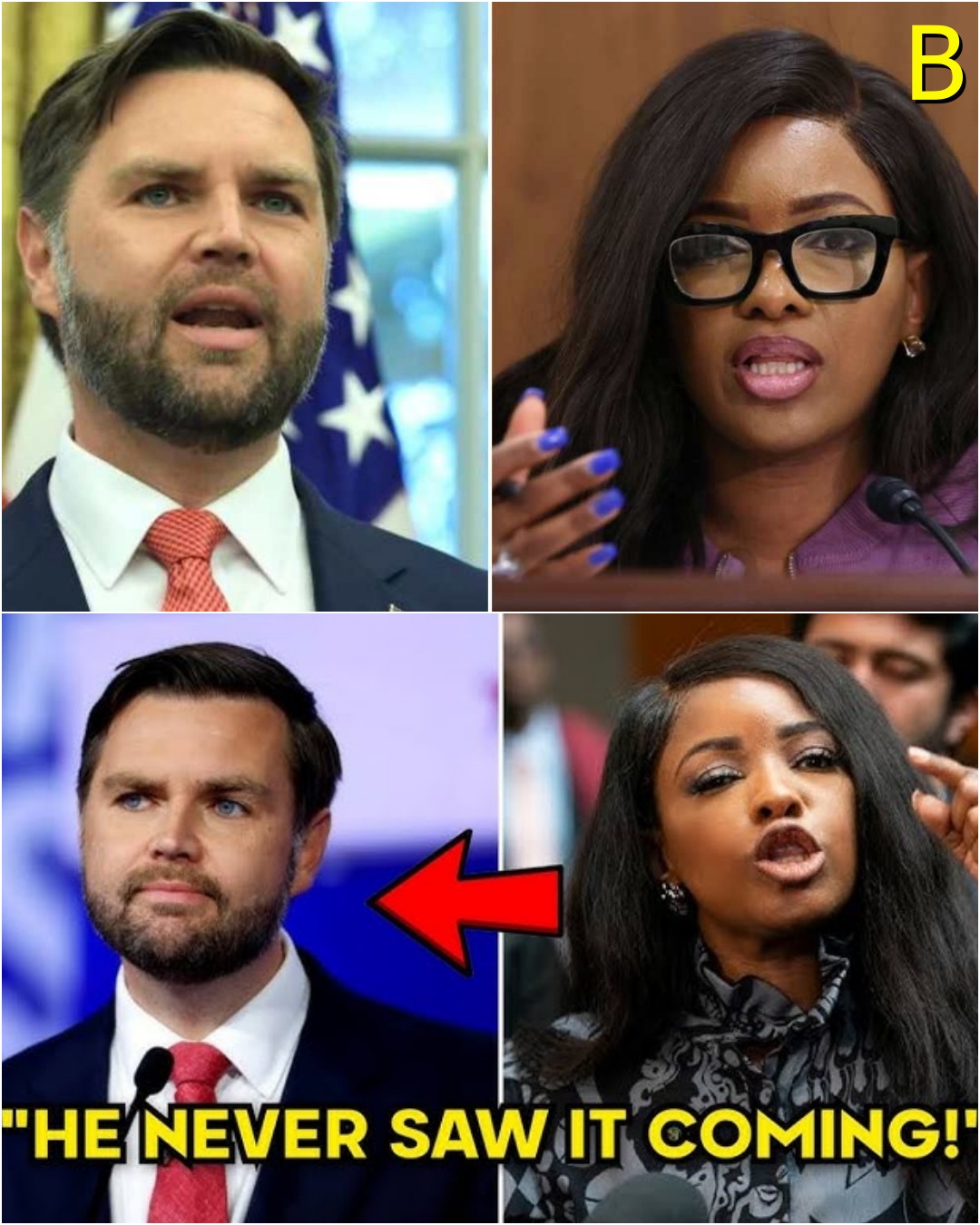 $100 Million Mic Drop: Jasmine Crockett Didn’t Just Sue JD Vance—She Nuked His Reputation on Live TV