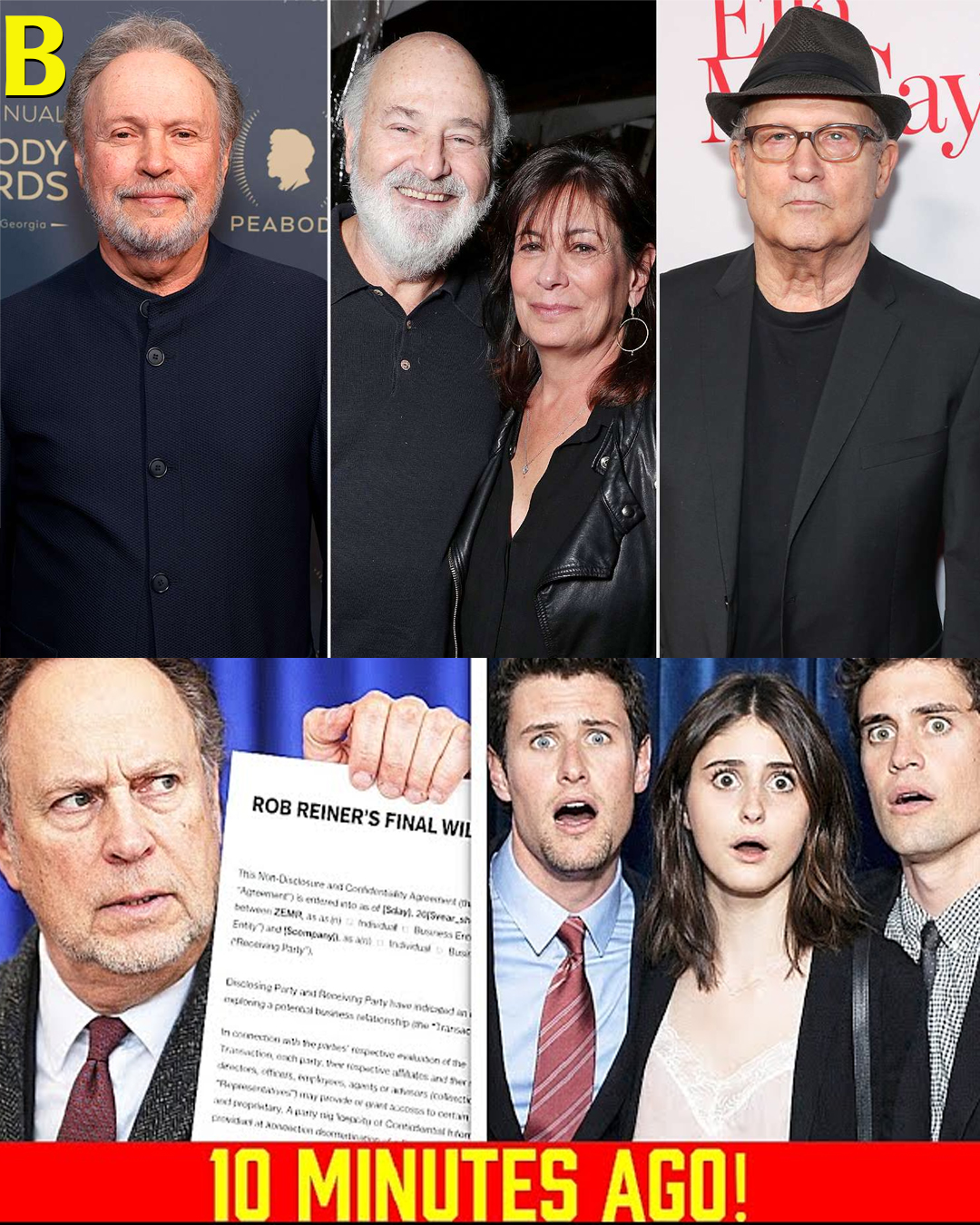Jake, Nick And Romy Reiner In Shock After Billy Crystal Reads Out Late Rob Reiner’s Last Will