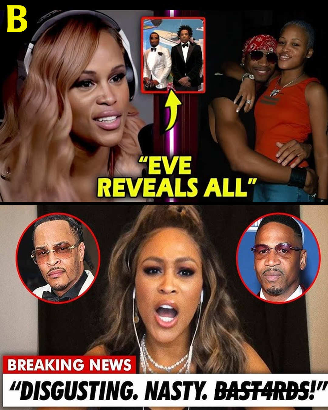 At Age 46, Rapper Eve EXPOSES T.I. & Stevie J.. “ABUSED ME FOR YEARS”