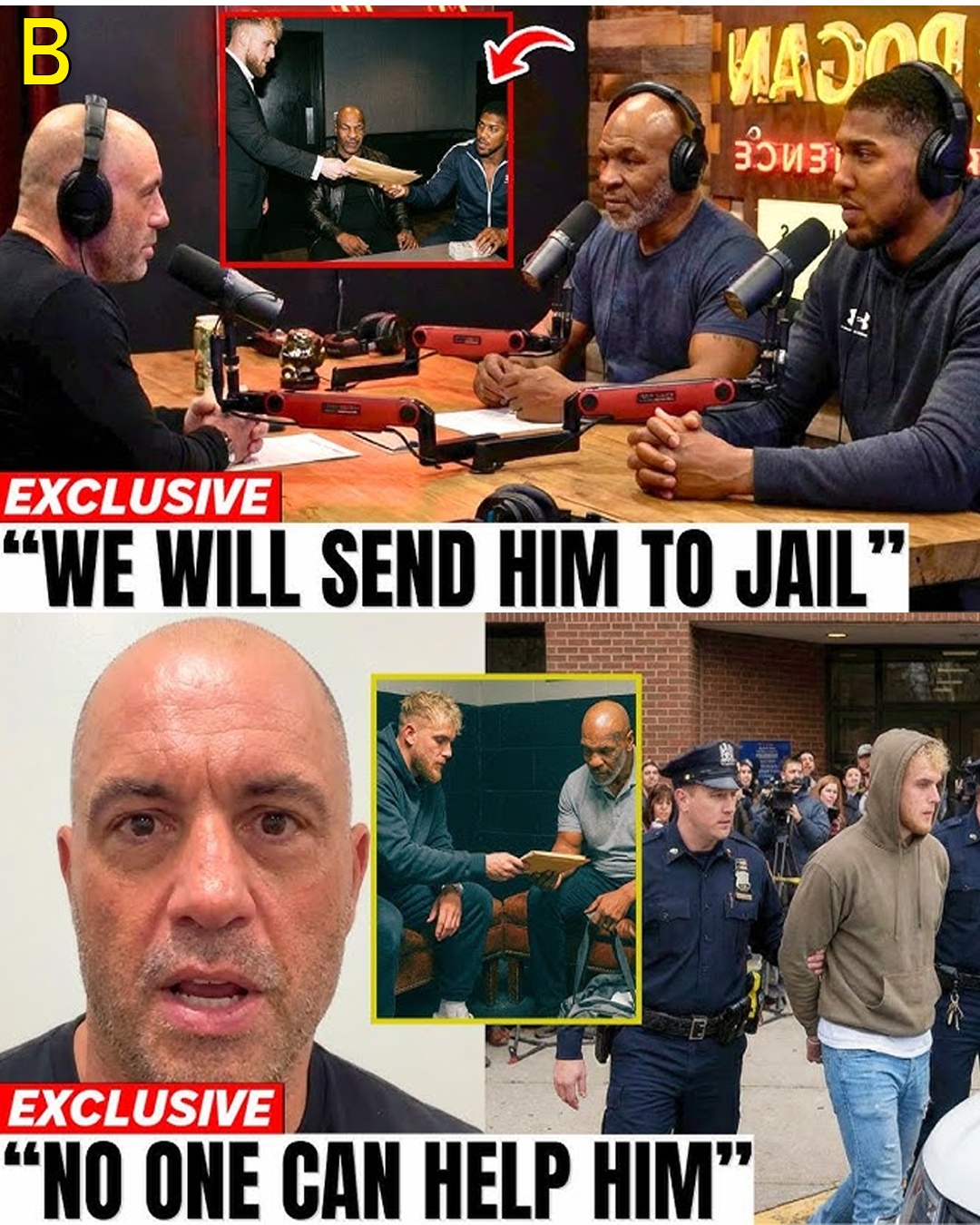 “Mike Tyson Snitched On Him!” — Joe Rogan Stunned As Jake Paul Got Arrested After Scamming fans!!