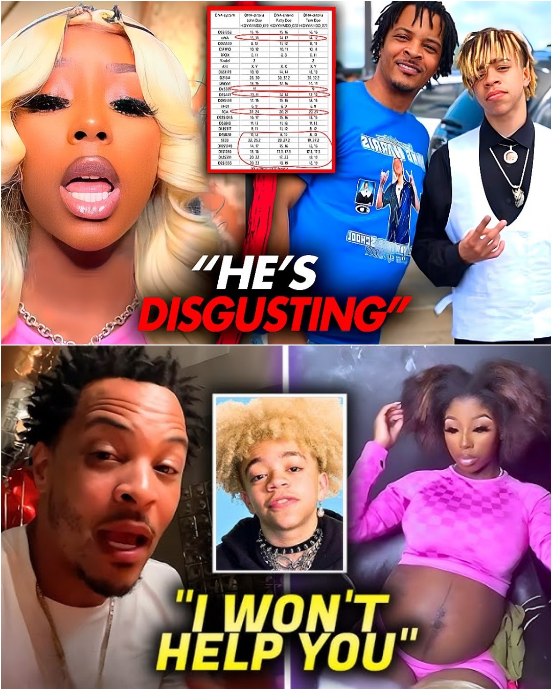 Doin’ It Big!T.I. EXP0SES King Harris’s Baby Mama & Their Newborn BABY – He Comes with a DNA Report.